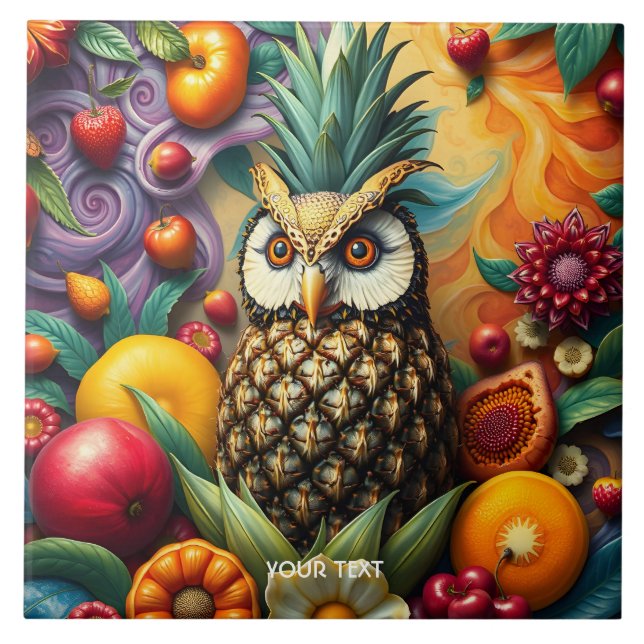 Fantasy Cute Serene Pineapple Owl (Frente)