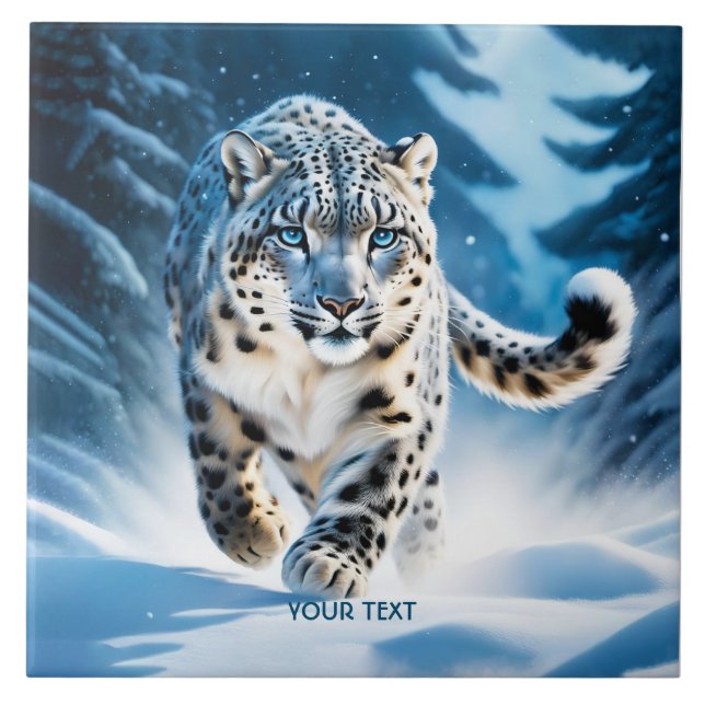 Fantasy Cute Snow Leopard Correndo (Frente)