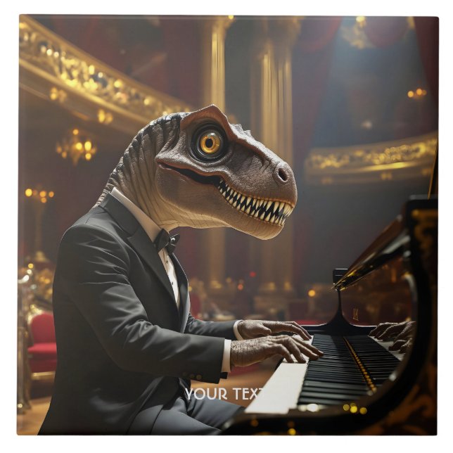 Fantasy - Cute T-rex Tocando Piano (Frente)