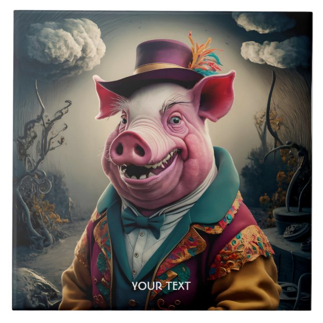 Fantasy Cute Top Hat Pig (Frente)