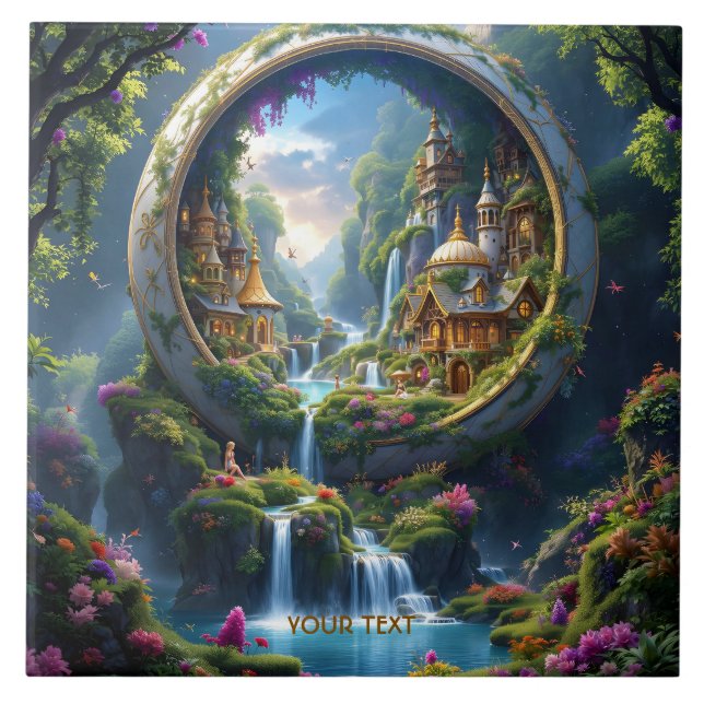 Fantasy Cute Village Tiny City  . Perfect As A Bir (Frente)