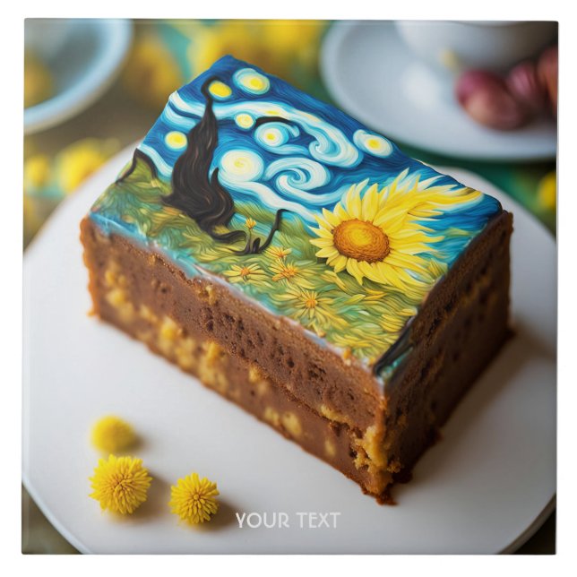 Fantasy Cute Vivid Van Gogh Cake (Frente)