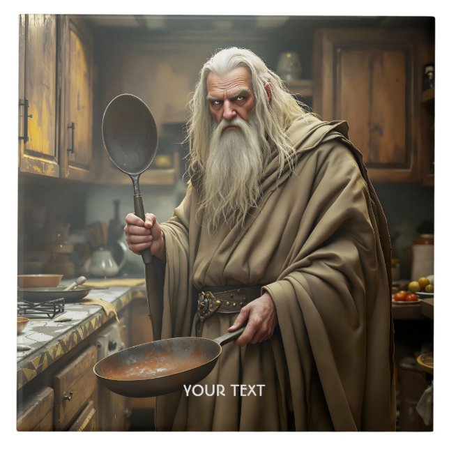 Fantasy Cute Wizard Frying Pan (Frente)