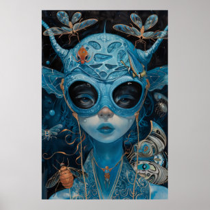 Fantasy Dragon Art Poster Desenhar de Criatura M