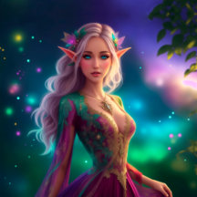 Fantasy elf princesa elegante elven adorável