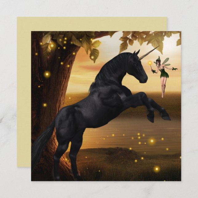 Fantasy Fairy e Black Unicorn (Frente/Verso)