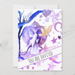*~* Fantasy Fairy Sky Moon Convite de NASCIMENTO