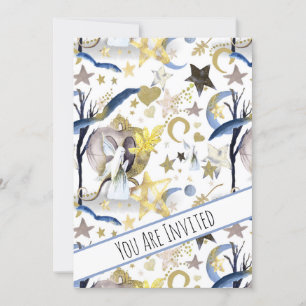 *~ Fantasy Fairy Stars Convite para Chá de fraldas
