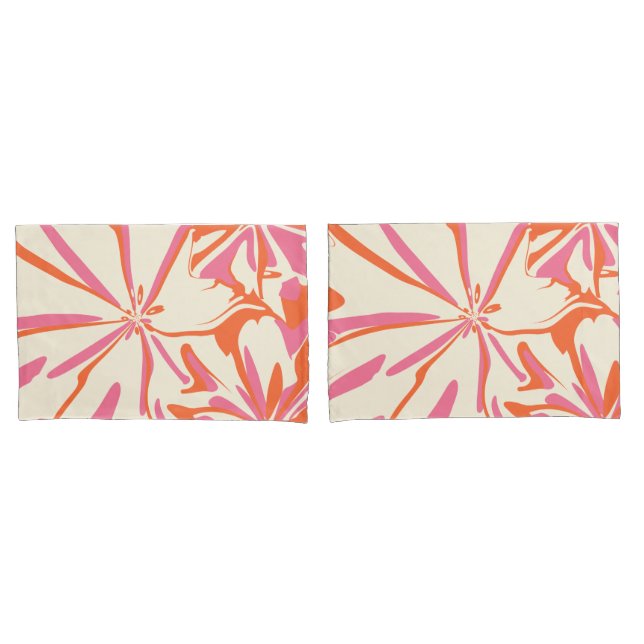 Fantasy Floral - Rosa, Laranja e Creme (Frente - conjunto)