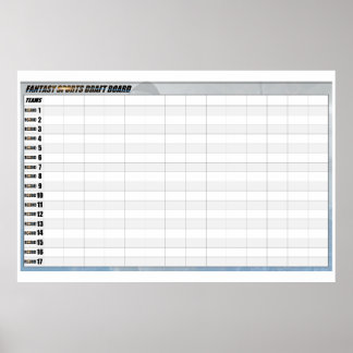 Fantasy Football Draft Poster - Cobra Draft