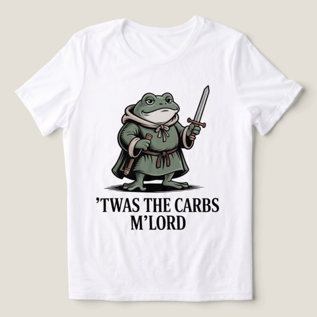  Fantasy Frog design for humor – Blame the Carbs (Design frontal)