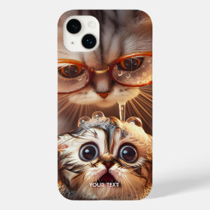 Fantasy Gato Bonito Lavando Kitten