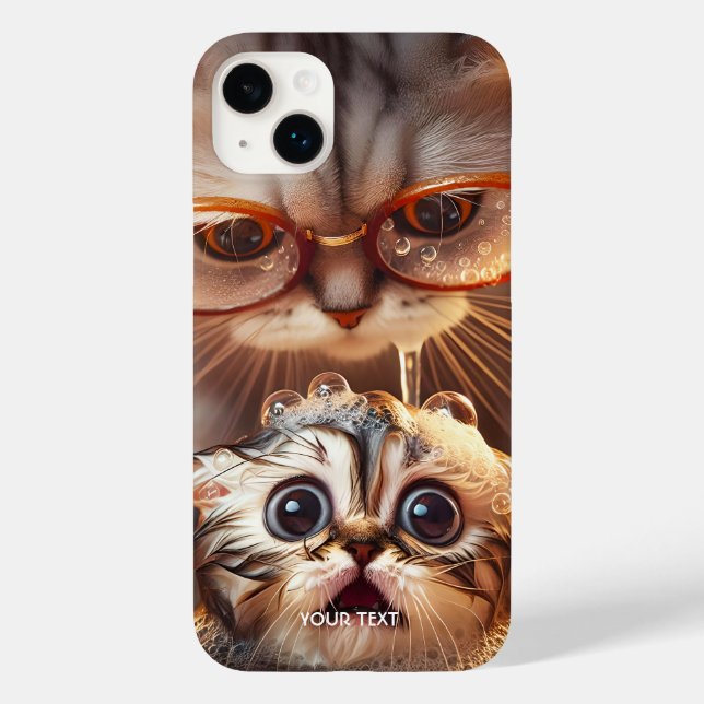 Fantasy Gato Bonito Lavando Kitten (Verso)