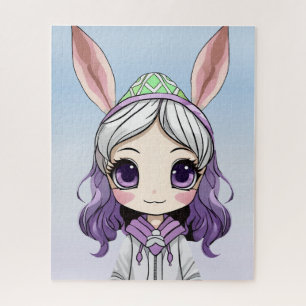 Fantasy Girl com Bunny Ears Quebra-cabeça