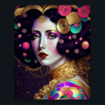 Fantasy Glam Mulher Pop Art Poster<br><div class="desc">Fantasia,  Sci-fi e arte horrorosa do Lunário.</div>