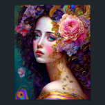 Fantasy Glam Mulher Pop Art Poster<br><div class="desc">Fantasia,  Sci-fi e arte horrorosa do Lunário.</div>