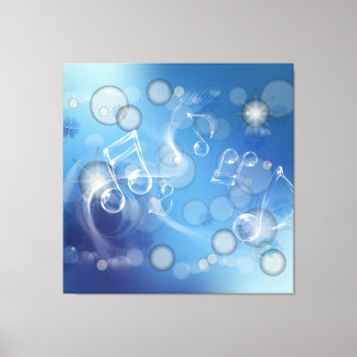 Fantasy Glass Music Notes Canvas