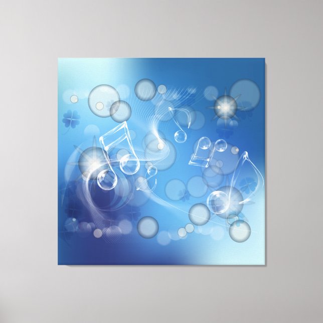 Fantasy Glass Music Notes Canvas (Frente)