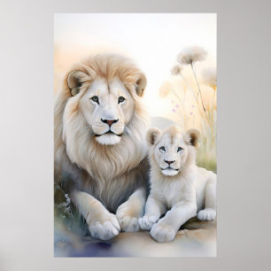Fantasy Lion Poster