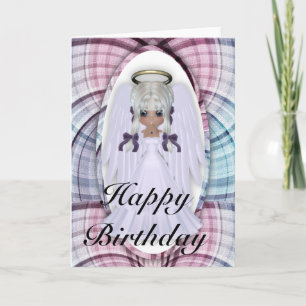 Fantasy Little Angel Happy Birday - Cartão de Saud