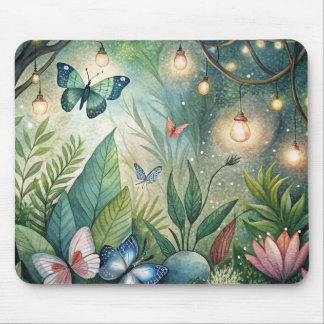 Fantasy Mousepad W/ Flores e Borboletas