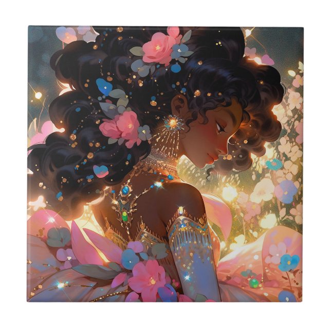 Fantasy Mulher Afro-Americana Art (Frente)