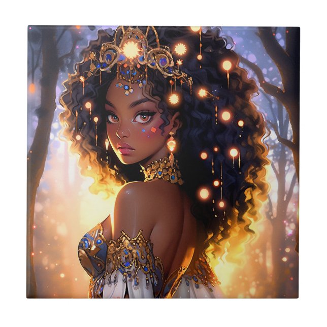 Fantasy Mulher Afro-Americana Art (Frente)