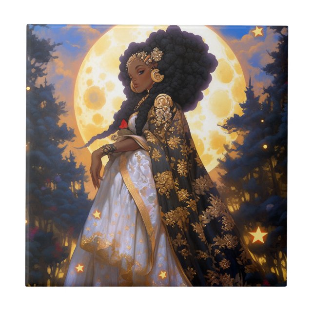 Fantasy Mulher Afro-Americana Art (Frente)
