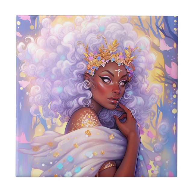 Fantasy Mulher Afro-Americana Art (Frente)