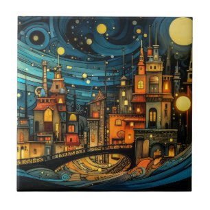 Fantasy Mundo #1 Porta copos Azulejo