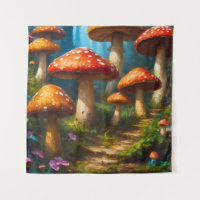 Fantasy Mushrom Tapeçaria