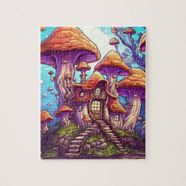 Fantasy Mushroom house Quebra-cabeça (Vertical)