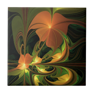 Fantasy Plant Abstrato Green Rust Brown Fractal