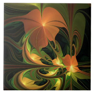 Fantasy Plant Abstrato Green Rust Brown Fractal