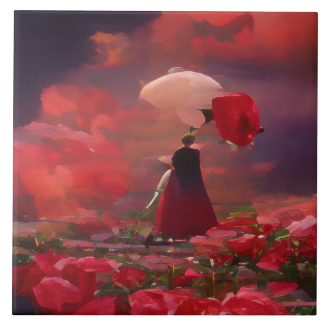 Fantasy Rosa Field under Sky (Frente)