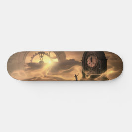 Fantasy Steampunk Clocks e Woman Skateboard Deck