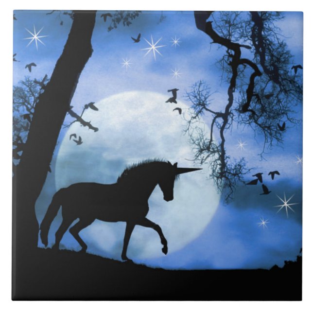 Fantasy Unicorn Art Azulejo (Frente)