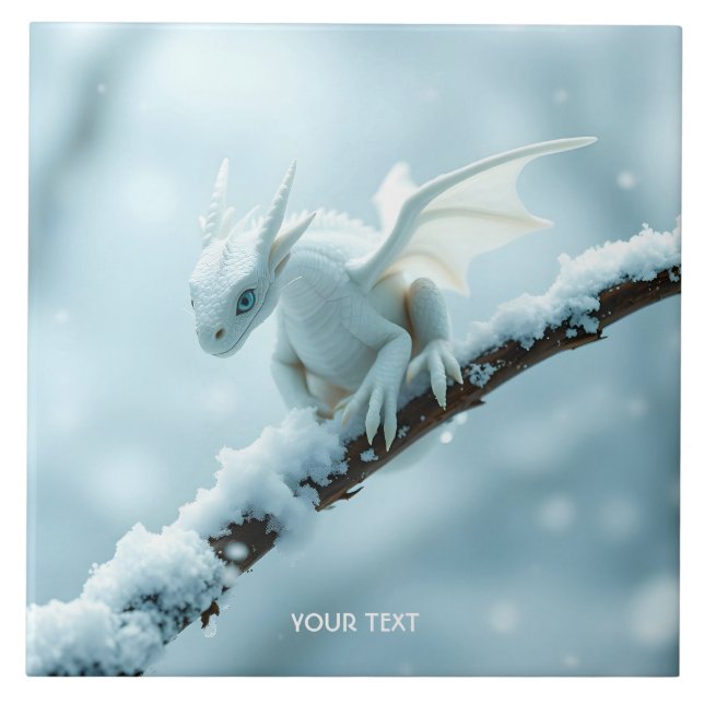 Fantasy White Baby Dragon (Frente)