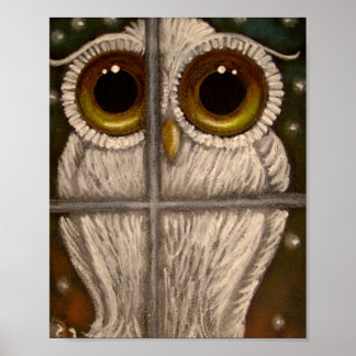 FANTASY WHITE SNOWL OWL Poster