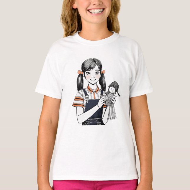 Fantoche de Mão - Camisa T Unisex De Raparigas (Frente)