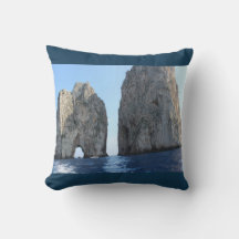 Faraglioni di Capri - almofada fotográfica azul