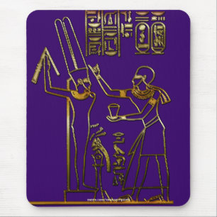 Faraó e Hieroglyphs egípcios Mousepad
