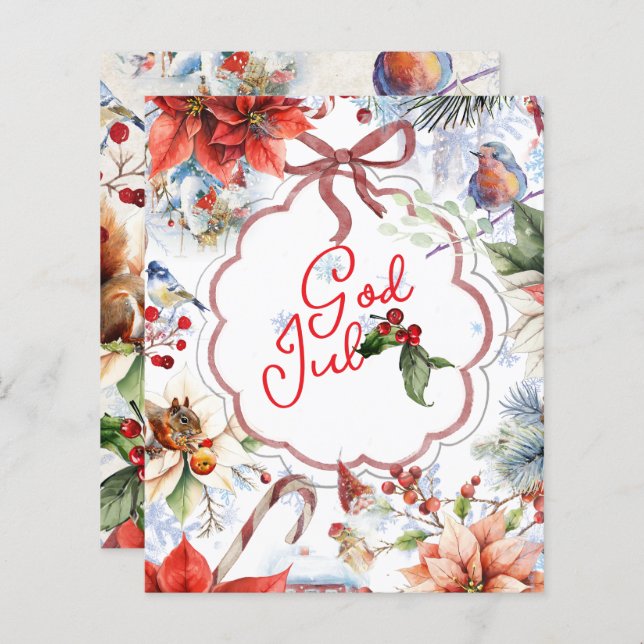 Färglös julfoto-dekorativ fyllning kudde (Frente/Verso)