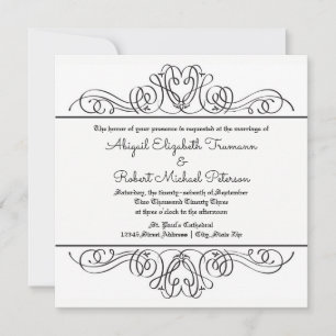Farinha Floral Formal - Convite para Casamento