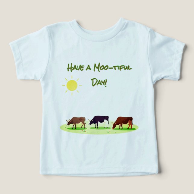 Farm Animals Cow T-Shirt (Design frontal)