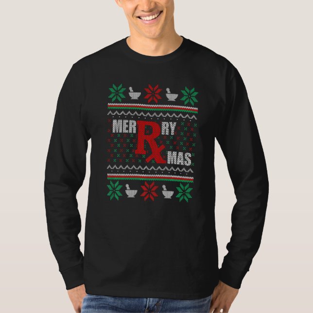 Farmacêutico Merry Xmas Suéter de Natal Feio Pharm (Frente)