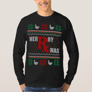 Farmacêutico Merry Xmas Suéter de Natal Feio Pharm