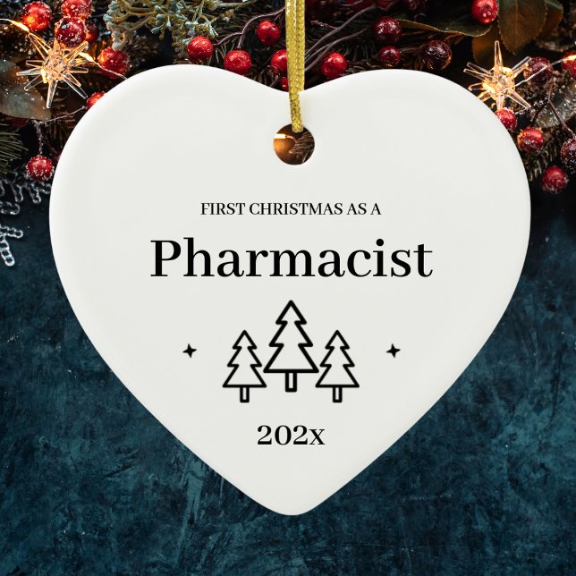 Farmacêutico Novo Enfeites de natal de Graduação d (Pharmacist New Job Graduation Christmas Ornament
)