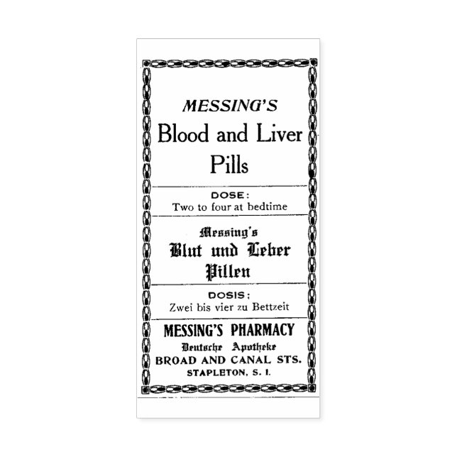 Farmácia Apothecary Vintage Label Carimbo (Impressão)
