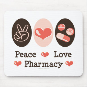Farmácia Mousepad do amor da paz